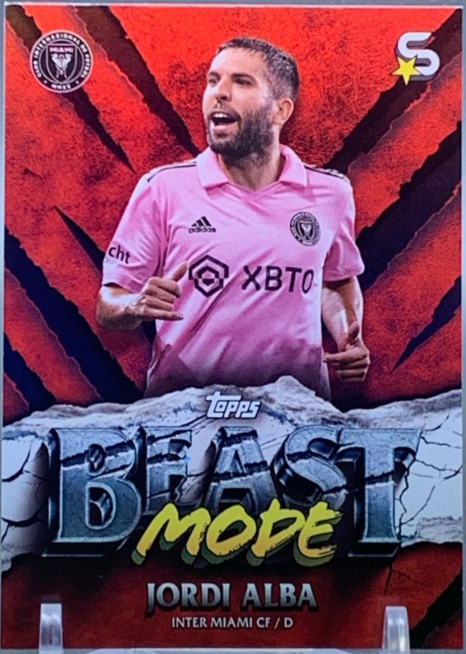 Jordi Alba #BM-8 Soccer Cards 2024 Topps Superstars MLS Beast Mode