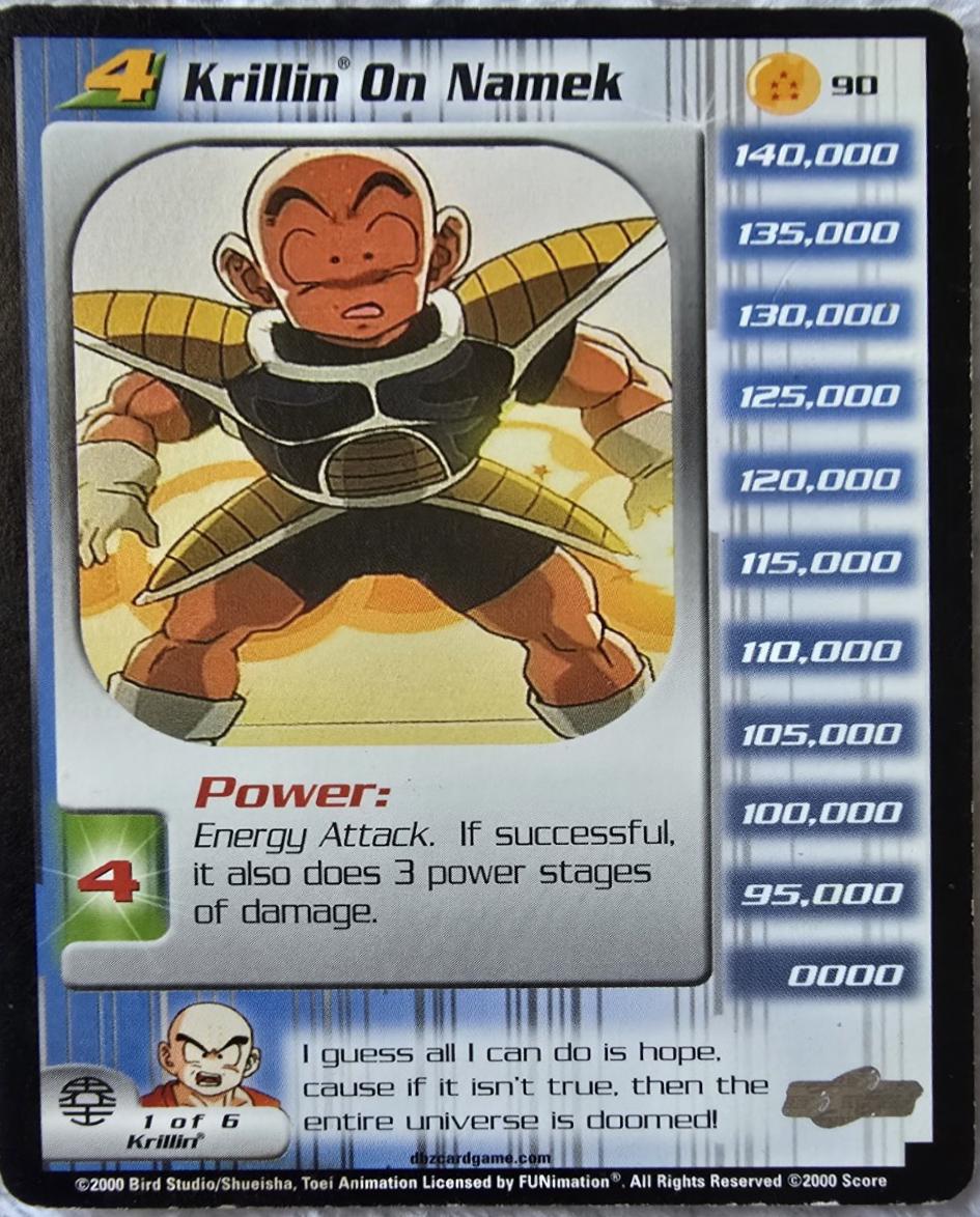 Krillin On Namek 90 Dragon Ball Z Frieza Saga