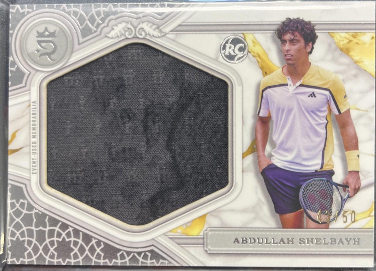 Abdullah Shelbayh #RJR-AS Tennis Cards 2024 Topps Royalty Rookie Jumbo Relic