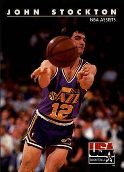 John Stockton #90 Basketball Cards 1992 Skybox USA