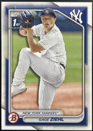 Gage Ziehl #BD-10 Baseball Cards 2024 Bowman Draft