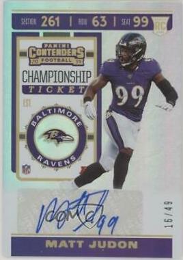 Matt Judon #153 2019 Panini Contenders Football