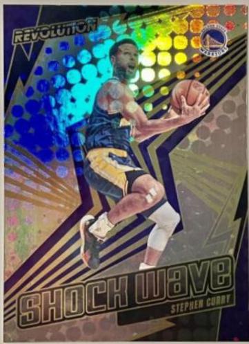 Stephen Curry #5 Basketball Cards 2023 Panini Revolution Shock Wave