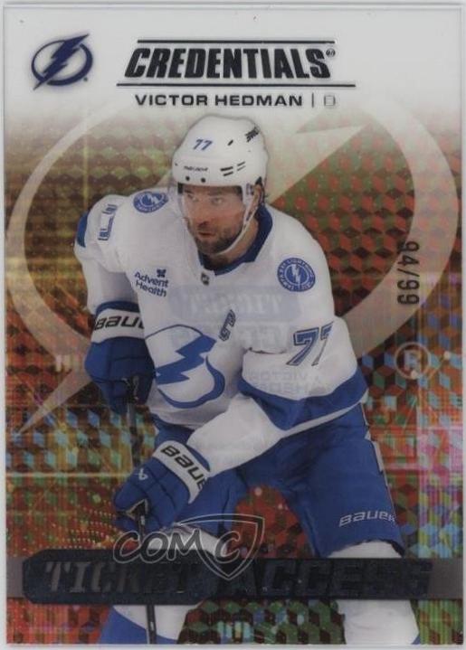 Victor Hedman #TA-VH 2025-26 Upper Deck Credentials Hockey Acetate Ticket Access