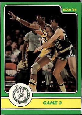 Game 3 #8 Basketball Cards 1984 Star Celtics Champs