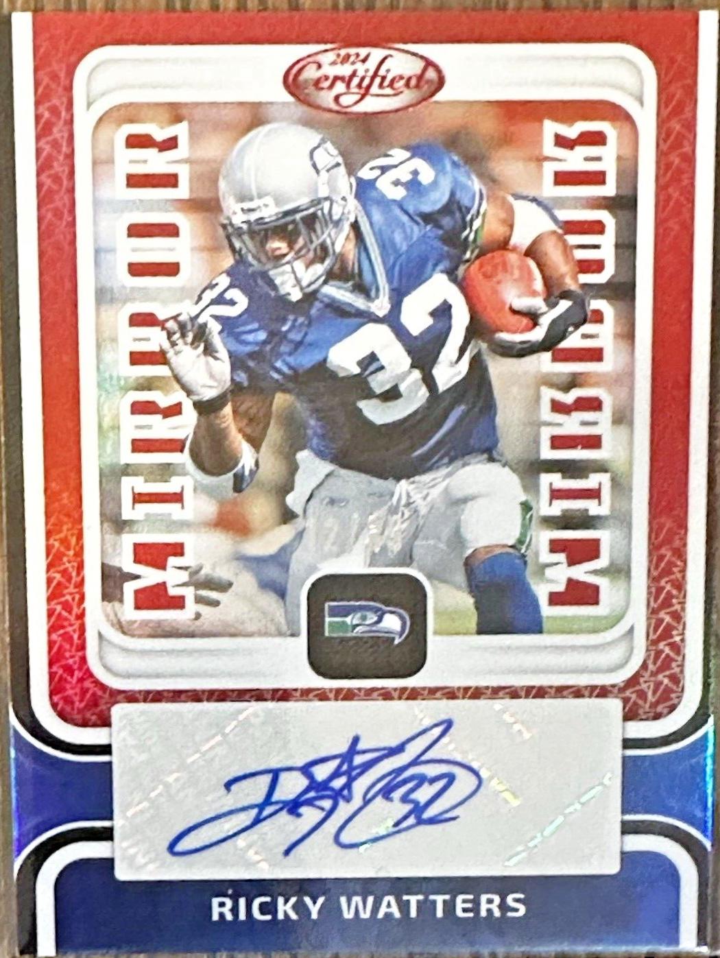 Ricky Watters #MS-RWA 2024 Panini Certified Mirror Signature Football