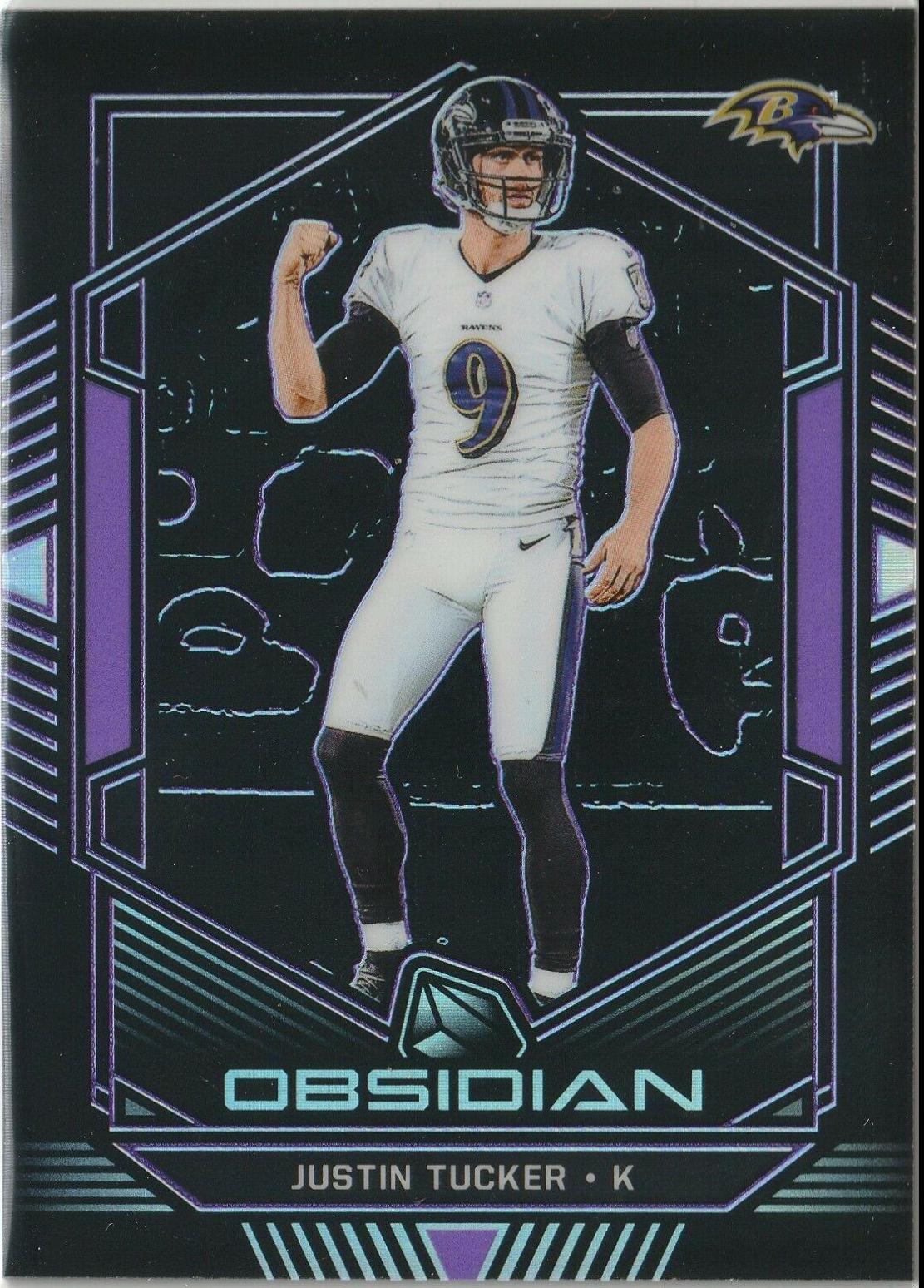 Justin Tucker #18 Football Cards 2019 Panini Obsidian