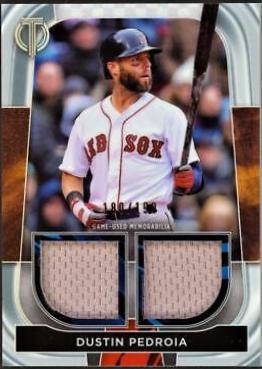 Dustin Pedroia #DR-DP Baseball Cards 2022 Topps Tribute Dual Relics