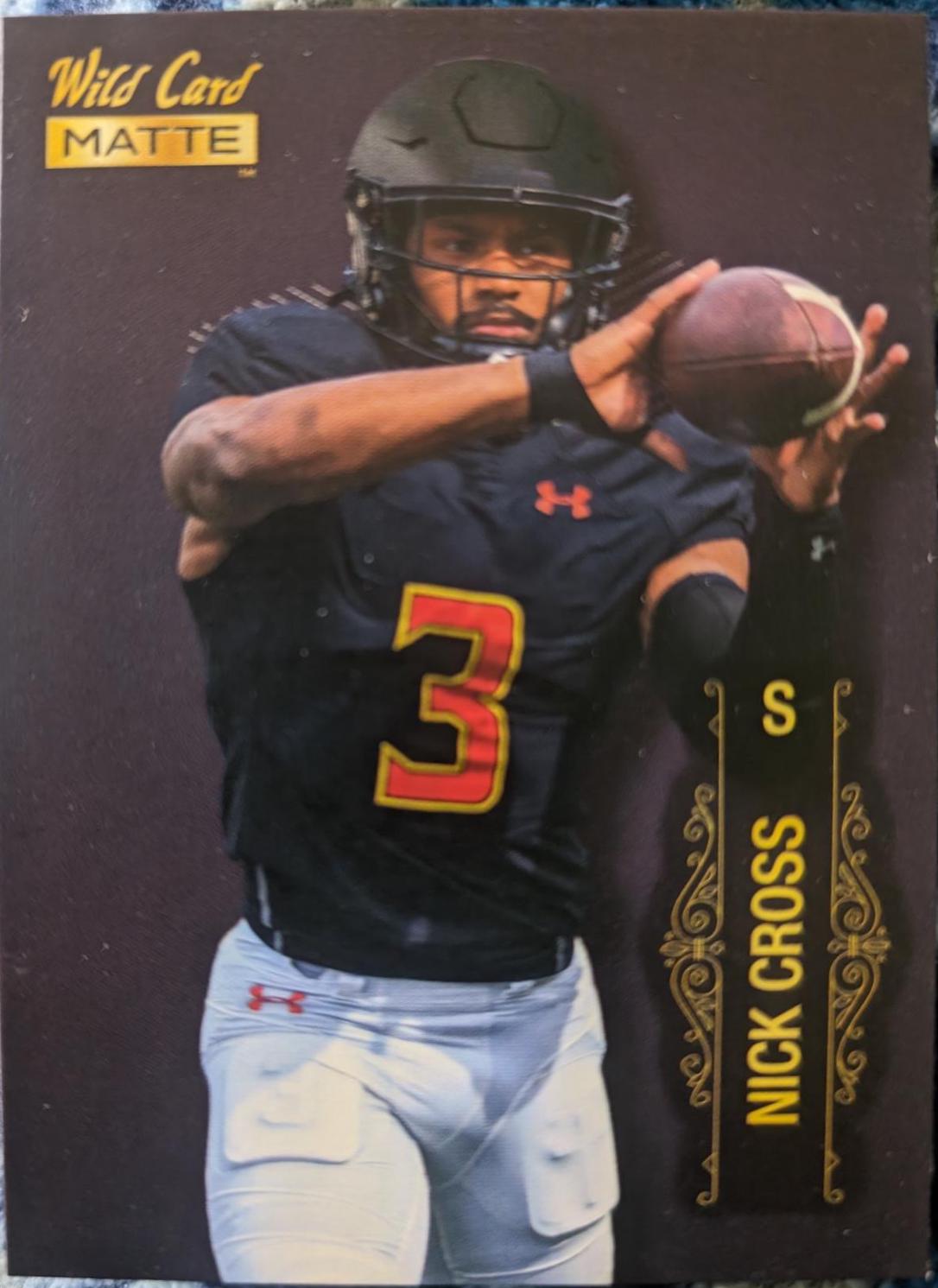 Nick Cross #MB-122 Football Cards 2022 Wild Card Matte Black