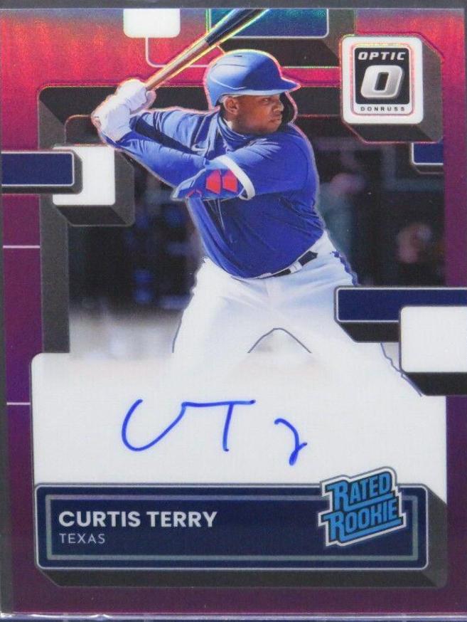 Curtis Terry #RRS-CT Baseball Cards 2022 Panini Donruss Optic Rated Rookie Signatures