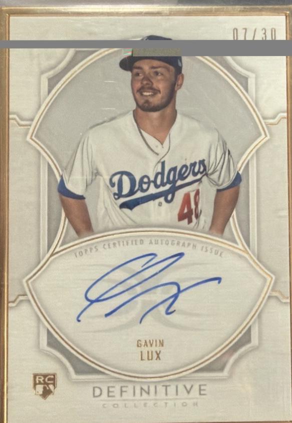 Gavin Lux #DRA-GLUX 2020 Topps Definitive Collection Baseball Definitive Rookie Autographs