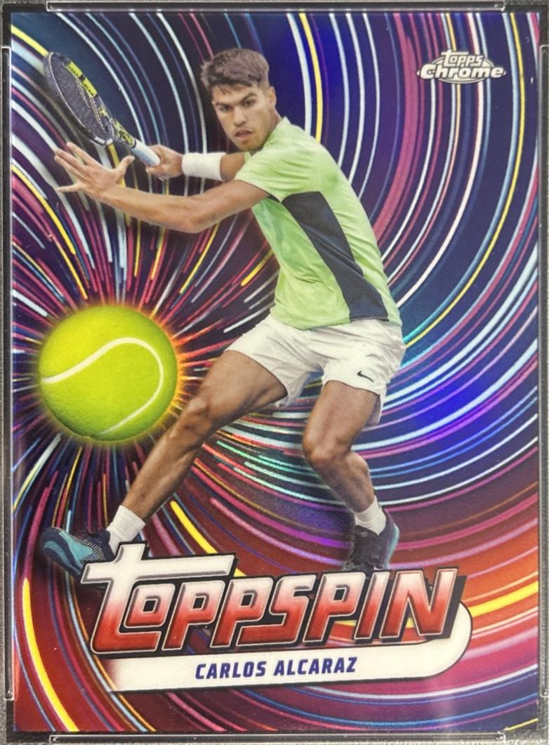 Carlos Alcaraz #TSP-CA Tennis Cards 2024 Topps Chrome Toppspin