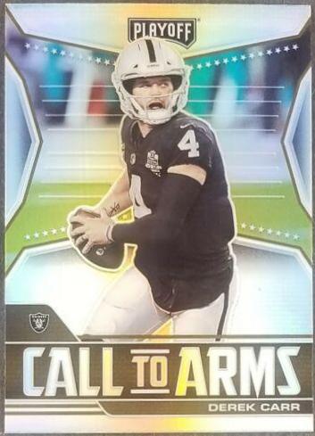 Derek Carr #CA-DCA Football Cards 2021 Panini Playoff Call to Arms