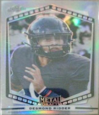 Desmond Ridder #P-DR1 2022 Leaf Portrait Metal Draft Football