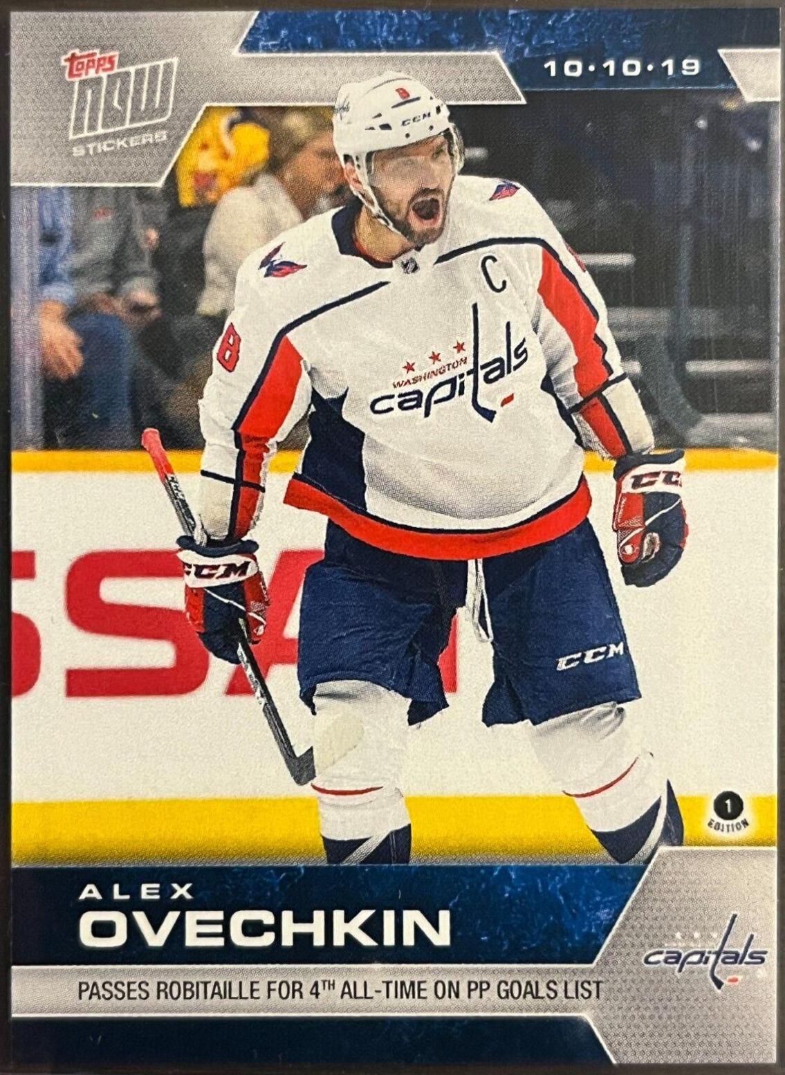 Alex Ovechkin #13 Hockey Cards 2019 Topps Now NHL Stickers