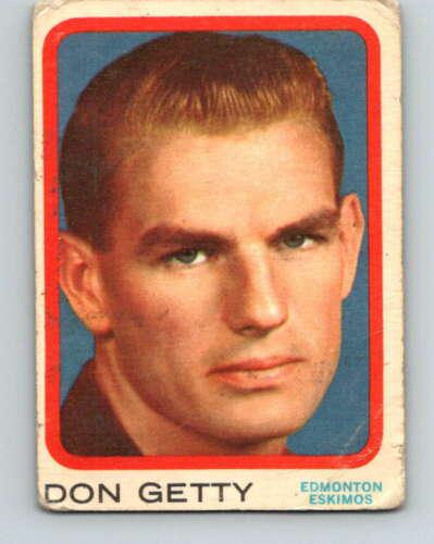 Don Getty #24 Football Cards 1963 Topps CFL