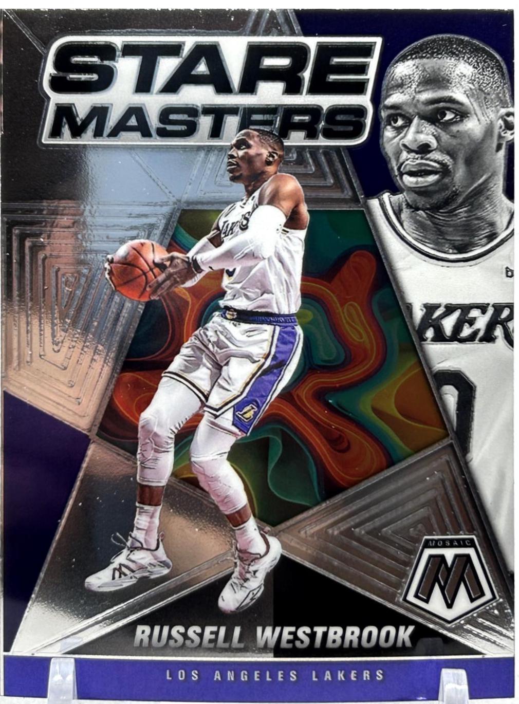 Russell Westbrook #2 Basketball Cards 2021 Panini Mosaic Stare Masters