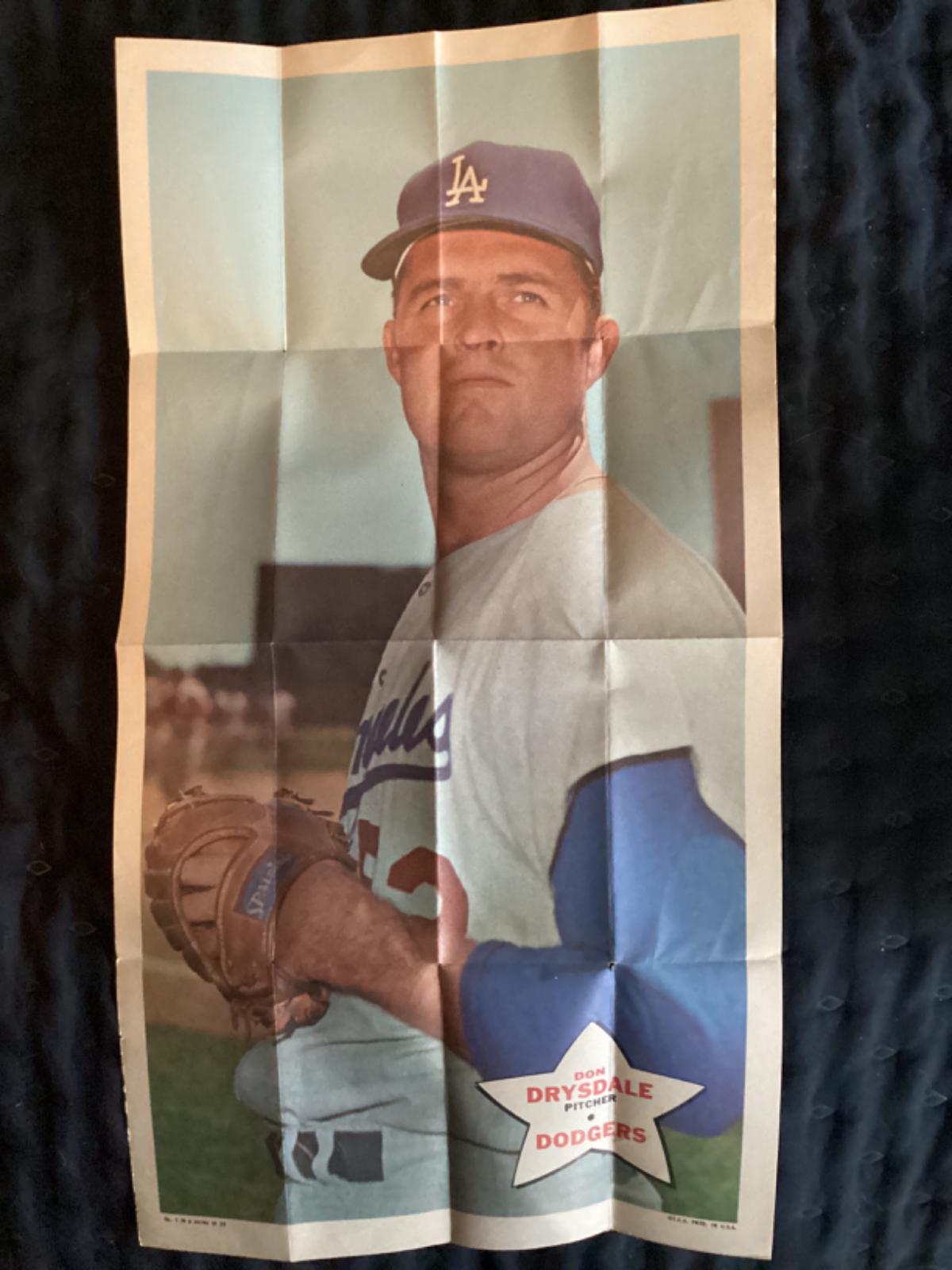 Don Drysdale #7 Baseball Cards 1968 Topps Posters