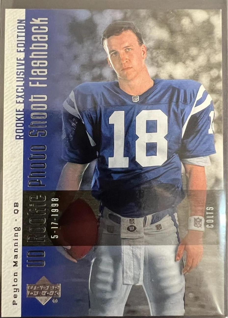 Peyton Manning #PSF-PM Football Cards 2006 Upper Deck Rookie Debut Photo Shoot Flashback