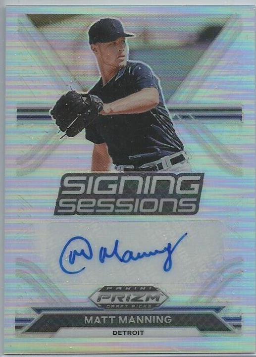 Matt Manning #SS-MM 2021 Panini Prizm Draft Picks Signing Sessions Autographs Baseball