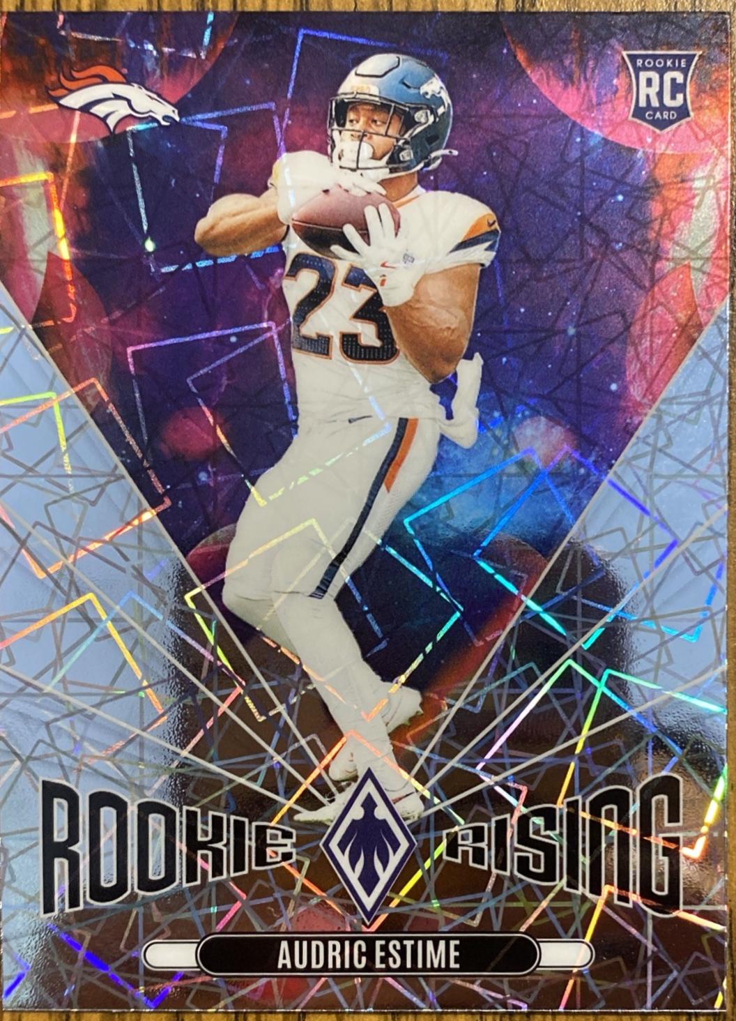 Audric Estime #RR-AEE Football Cards 2024 Panini Phoenix Rookie Rising