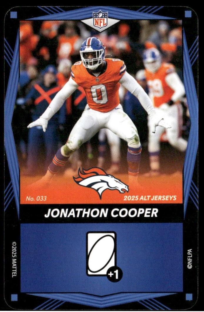 Jonathon Cooper #33 2025 Uno Elite Alt Jerseys Edition Football