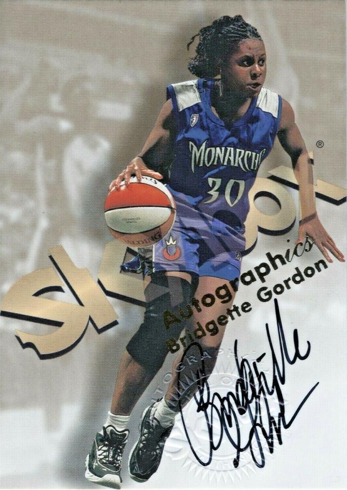 Bridgette Gordon #3 Basketball Cards 1999 Hoops WNBA Autographics