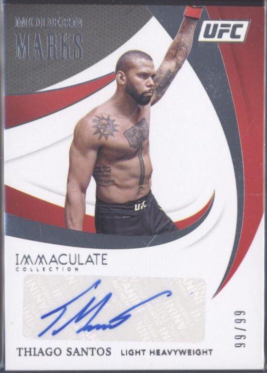 Thiago Santos Ufc Cards 2021 Panini Immaculate UFC Modern Marks Autograph