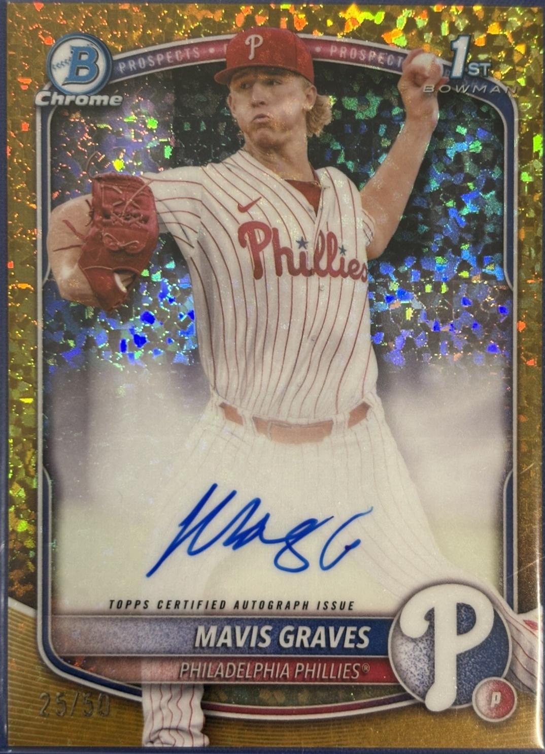 Mavis Graves [Gold Mojo Refractor] #CPA-MG Prices | 2025 Bowman Chrome ...