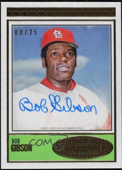 Bob Gibson #BC1-BG Baseball Cards 2018 Topps Brooklyn Collection Autographs