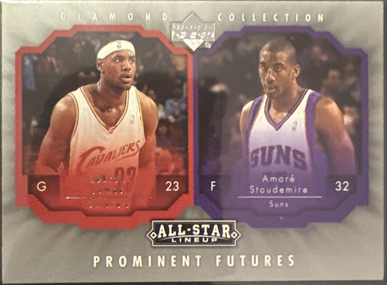 LeBron James/Amare Stoudemire #PF-JS Basketball Cards 2004 Upper Deck All-Star Lineup Prominent Futures