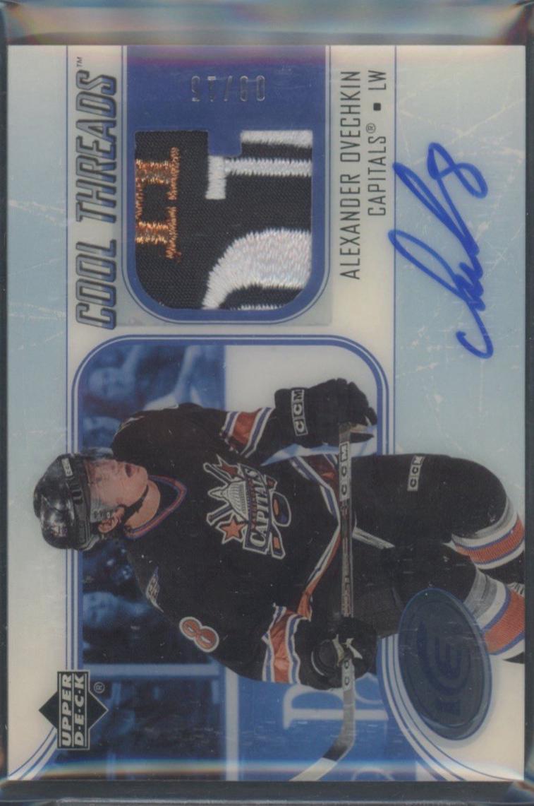 Alexander Ovechkin #CAP-AO Hockey Cards 2005 Upper Deck Ice Cool Threads Patch Autograph