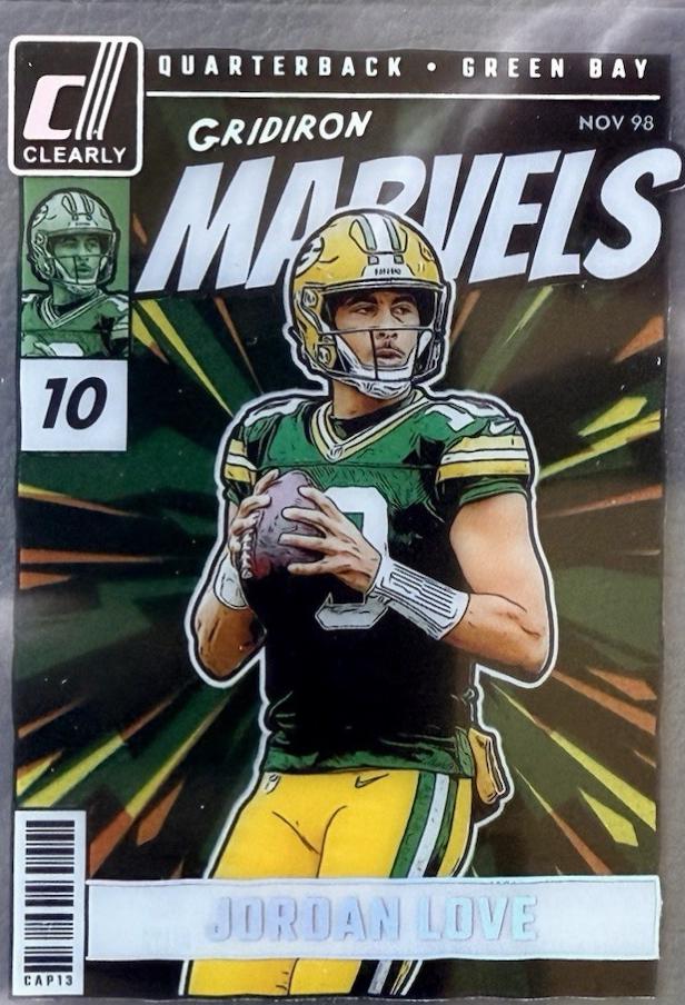 Jordan Love #9 Football Cards 2024 Panini Donruss Gridiron Marvels