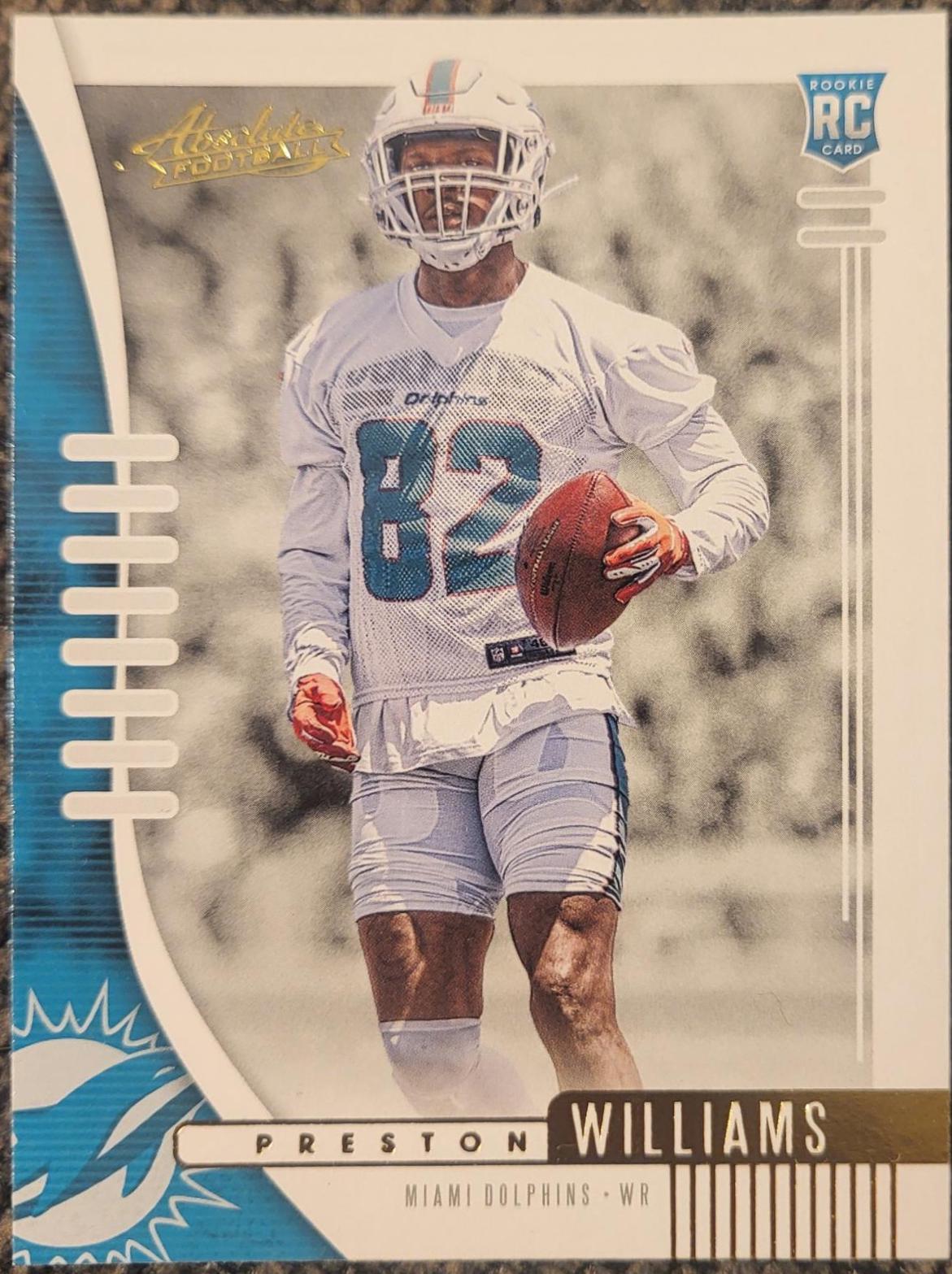 Preston Williams #170 Football Cards 2019 Panini Absolute