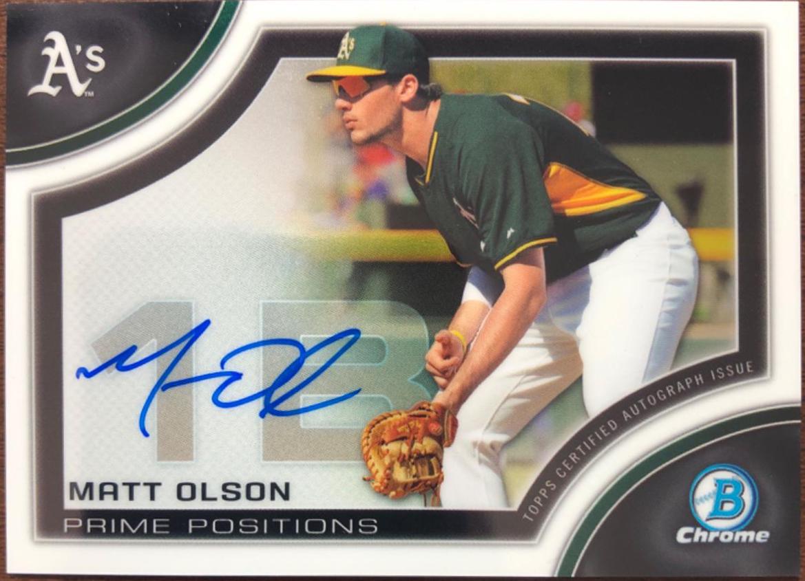 Matt Olson #PPA-MO Baseball Cards 2015 Bowman Chrome Prime Position Autographs