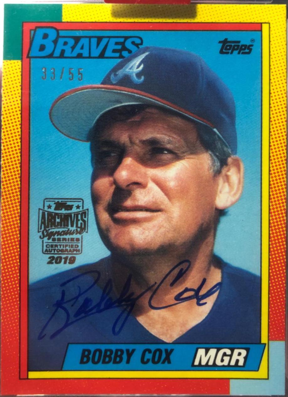 Bobby Cox #23T Baseball Cards 2019 Topps Archives Signature Series Retired Players Edition