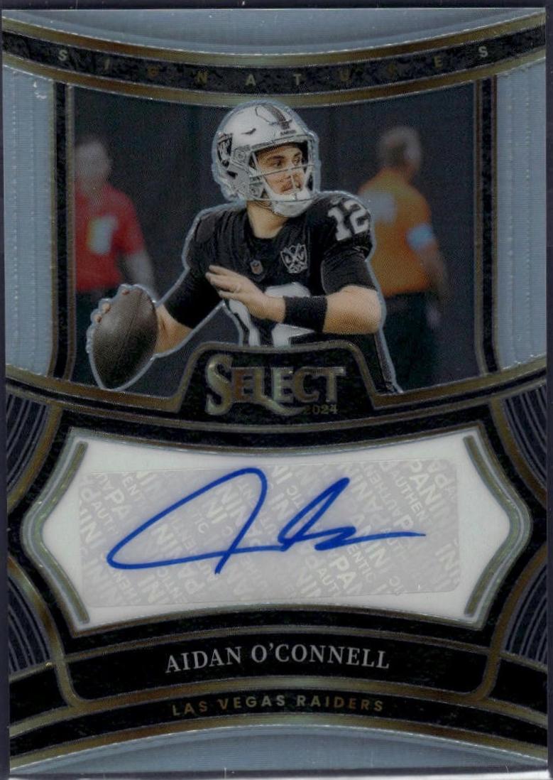 Aidan O'Connell #SP-AOL 2024 Panini Select Signatures Prizm Football
