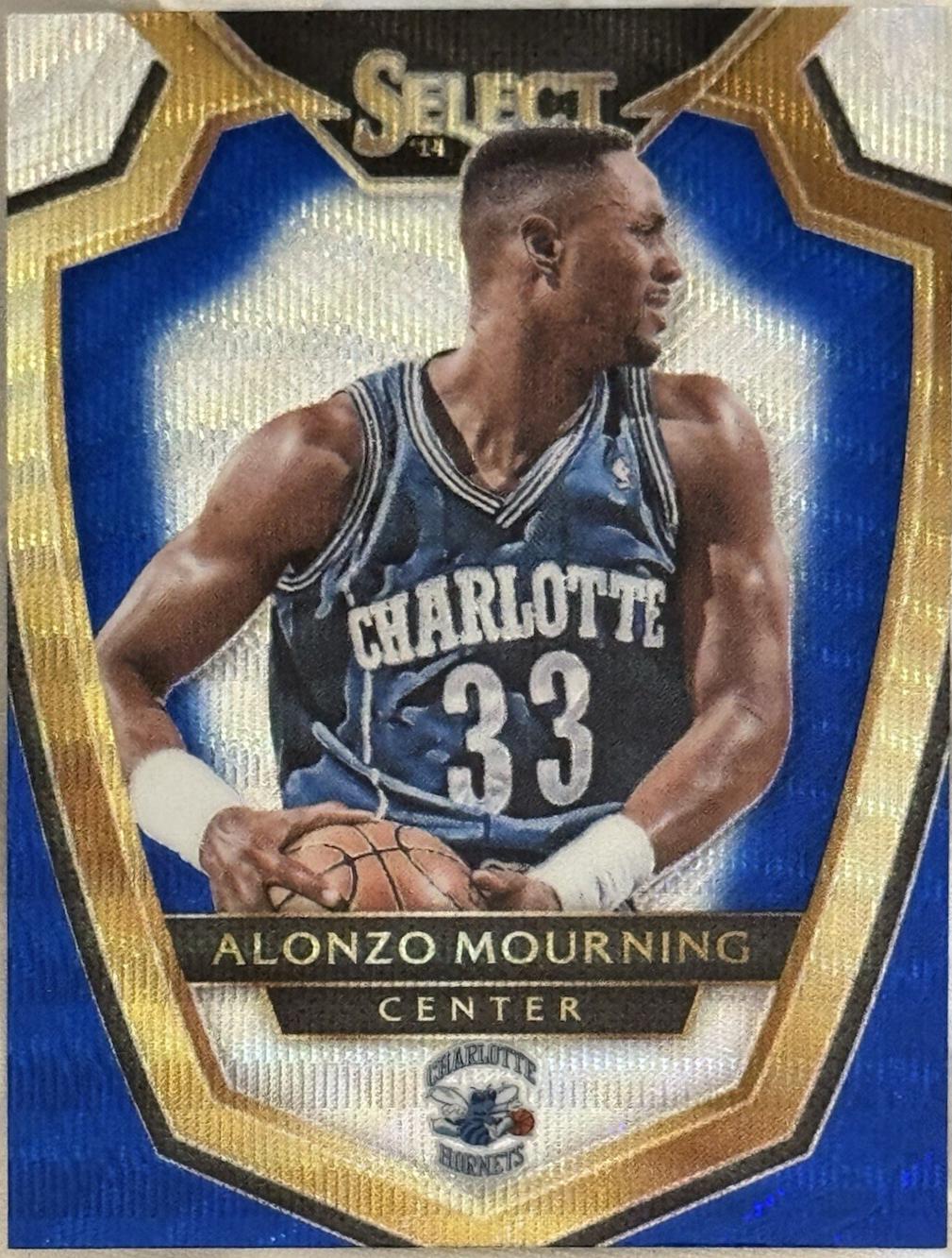 Alonzo Mourning [Blue and Silver Prizm] #176