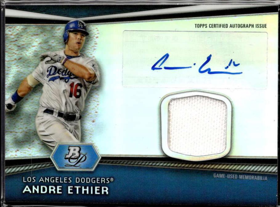 Andre Ethier #AR-AE Baseball Cards 2012 Bowman Platinum Relic Autographs