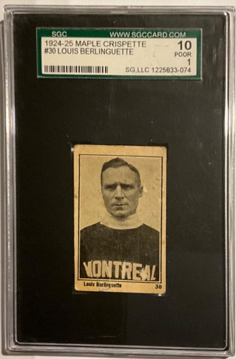 Louis Berlinguette #30 Hockey Cards 1924 V130 Maple Crispette