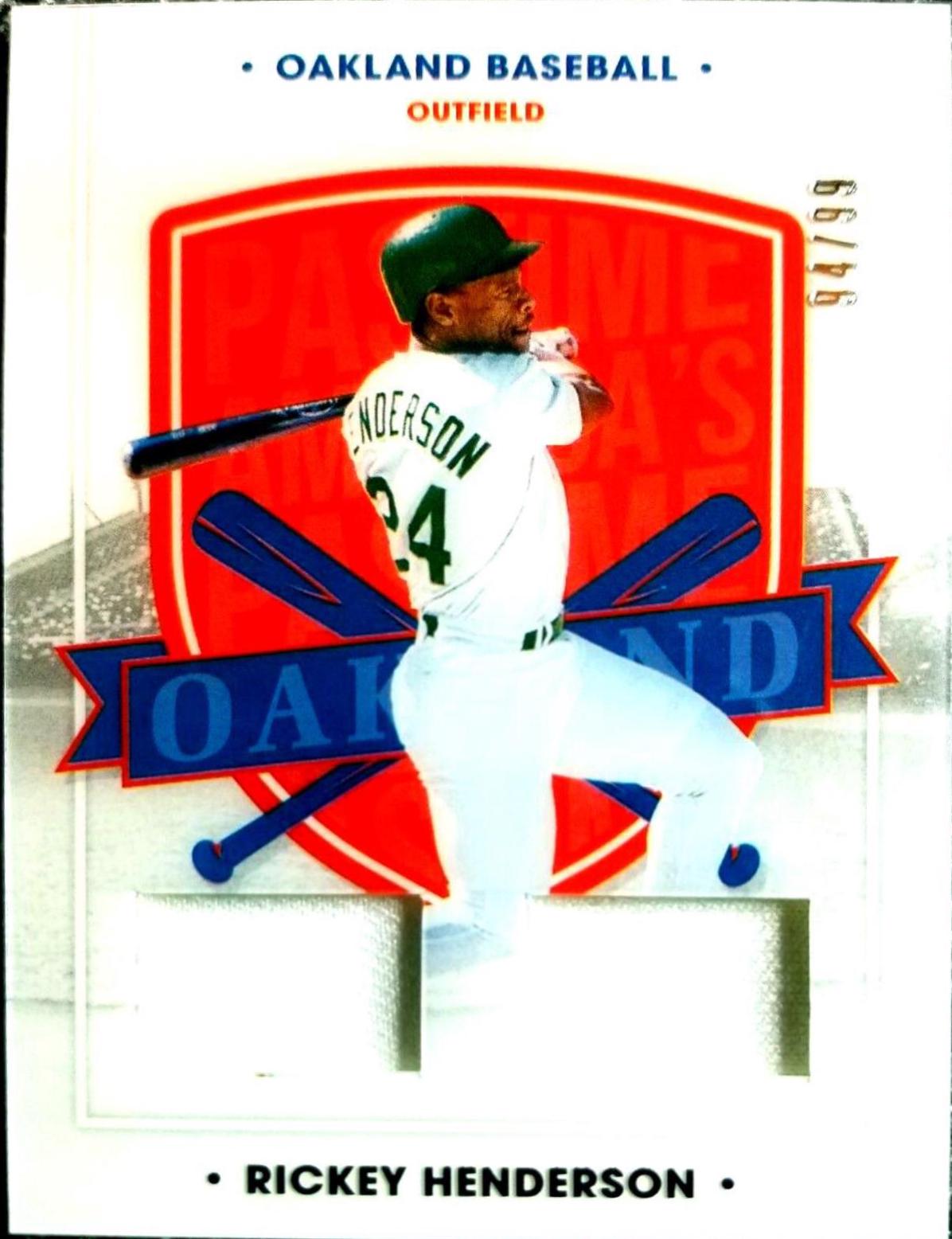 Rickey Henderson [Dual Swatch Blue] #98