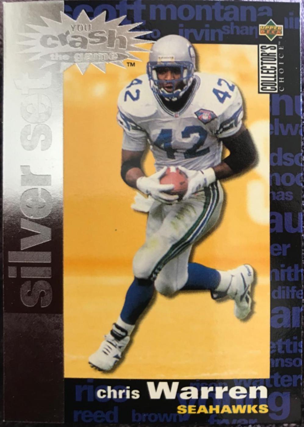 Chris Warren #C11 Football Cards 1995 Collector's Choice Crash the Game