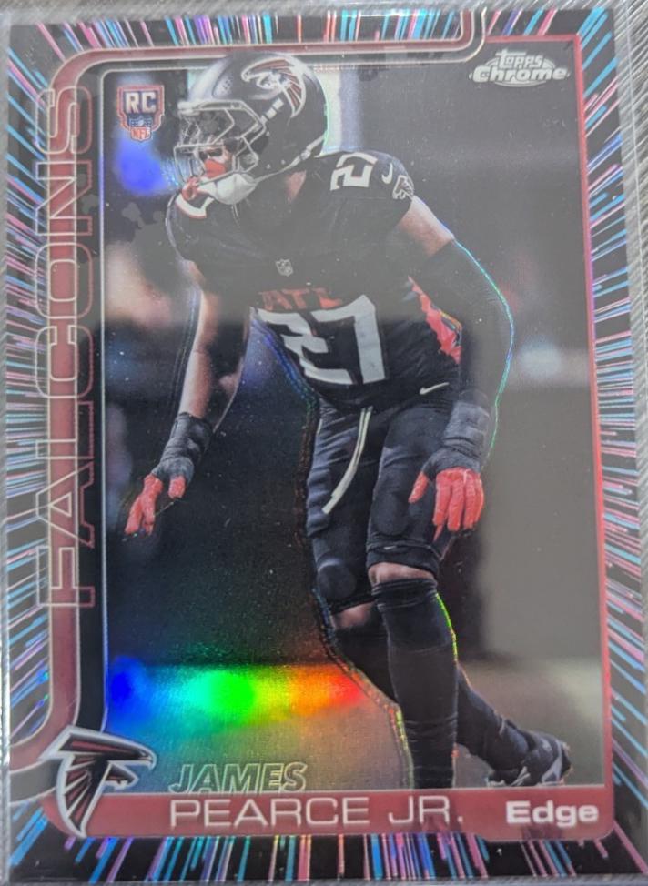2025 Topps Chrome James Pearce Jr. [Neon Pulse Refractor] #351 card