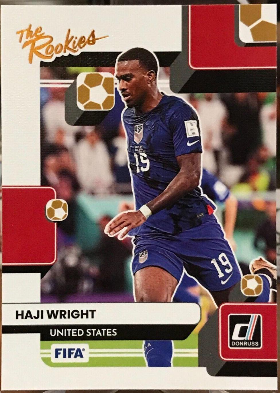 Haji Wright #24 Soccer Cards 2022 Panini Donruss The Rookies