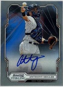 Anthony Seigler #AS Baseball Cards 2019 Bowman Sterling Prospect Autographs