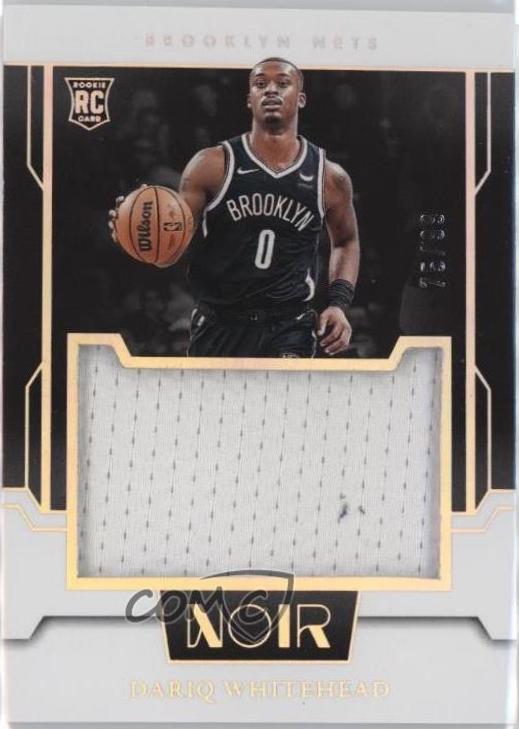 Dariq Whitehead #RJM-DAR 2023 Panini Noir Rookie Jumbo Material Basketball