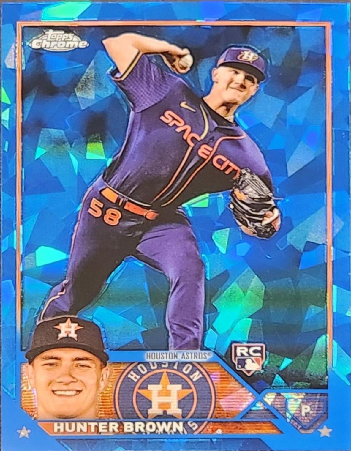 Hunter Brown #111 Baseball Cards 2023 Topps Chrome Sapphire