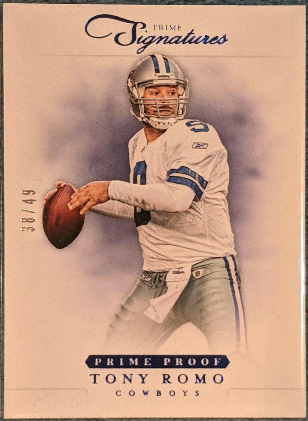 Tony Romo #8 Football Cards 2012 Panini Prime Signatures