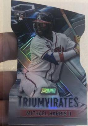 Michael Harris II #T-18 Baseball Cards 2023 Stadium Club Triumvirates