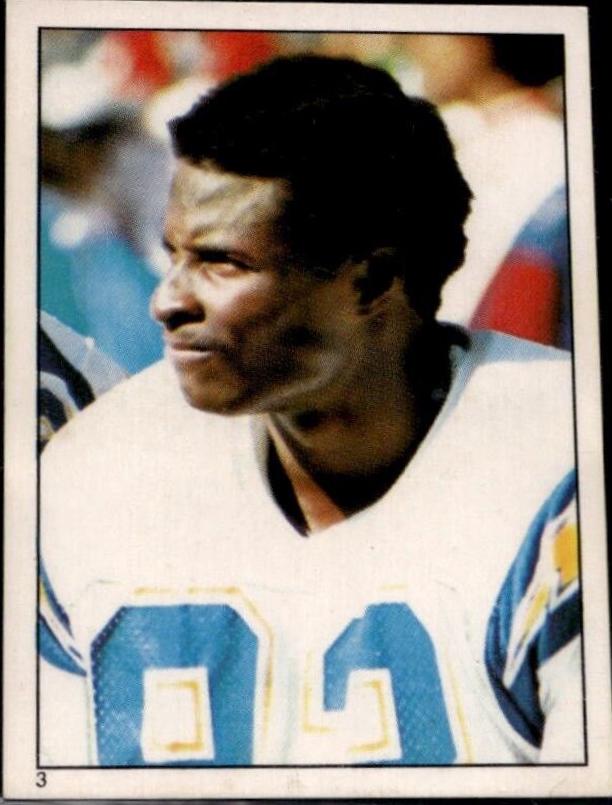 John Jefferson #3 Football Cards 1981 Topps Stickers